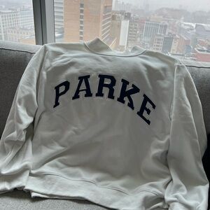PARKE white with navy sweatshirt size XXL